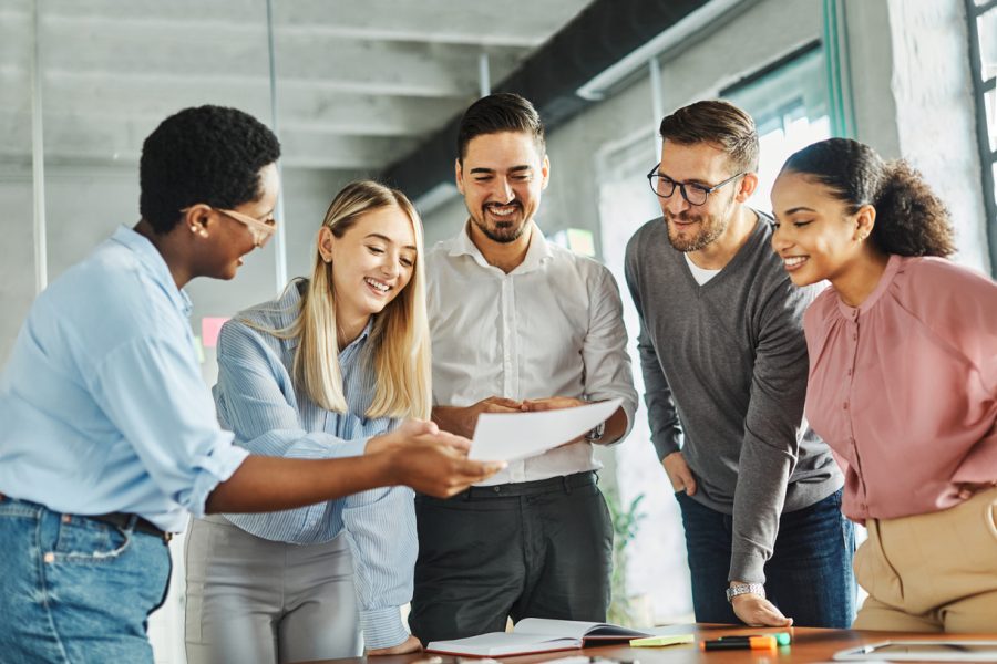 Business people having a meeting in the office. Teamwork and success concept